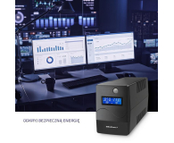 Qoltec Monolith (850VA/480W, 2xSchuko, USB, LCD, AVR) - 745080 - zdjęcie 3